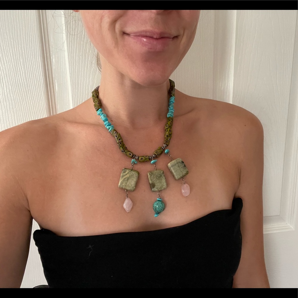 Beaded choker necklace